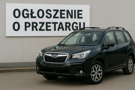 OGŁOSZENIE O DRUGIM PRZETAGU NA SPRZEDAŻ SAMOCHODU SUBARU FORESTER